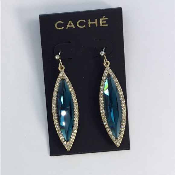 Cache Blue Earrings comes with gift box - Picture 4 of 4